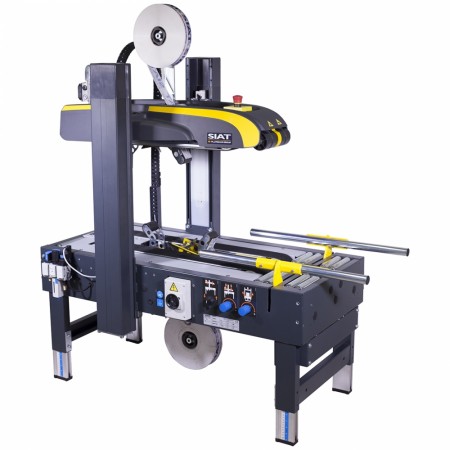 SR20 Halvautomatisk eskeforsegling / tapemaskin med automatisk justering av forskjellige dimensjoner.